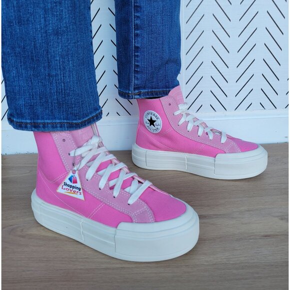 ⭐⭐Converse Chuck Taylor Cruise Hi 8.5 Women Shoes Pink Platform Sneakers A07569C - Picture 3 of 13